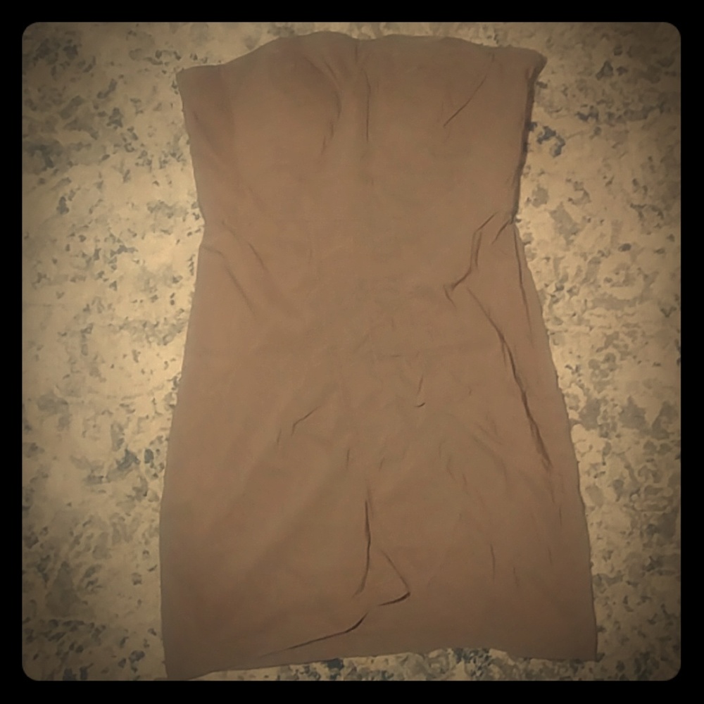 Strapless mini dress